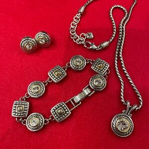 Brighton Silver and Gold Jewelry Set